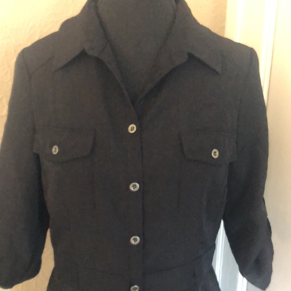 Ladies Dynamite Military Style 3/4 Sleeve Dress - Size Medium - Picture 2 of 11